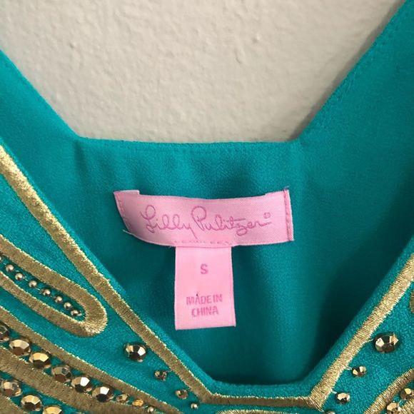NWOT Lilly Pulitzer Owen Trapeze Dress Agate Green - Picture 6 of 8